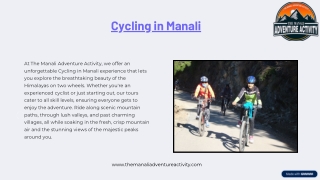 Cycling in Manali