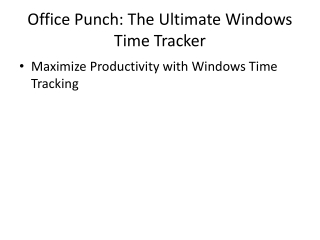 OfficePunch_WindowsTimeTracker