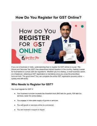 How Do You Register for GST Online_ Your Door Step