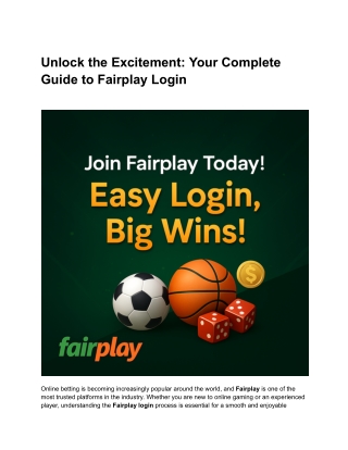 Unlock the Excitement_ Your Complete Guide to Fairplay Login