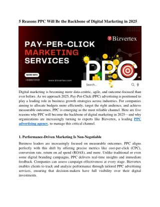 5 Reasons PPC Will Be the Backbone of Digital Marketing in 2025