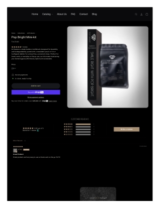 Upgrade Your Smile with Popbright’s Pop Bright Mini Kit – 14 Ct and Toothbrush