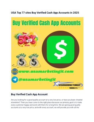 USA Top 77 sites Buy Verified Cash App Accounts in 2025