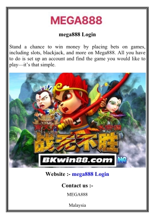 mega888 Login