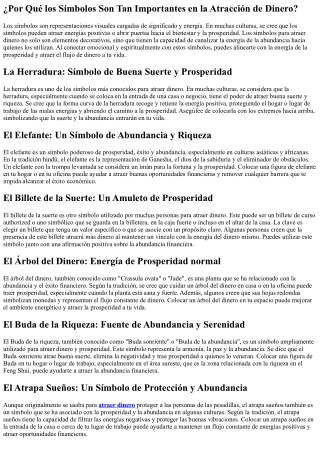 Los S&iacute;mbolos M&aacute;s Poderosos para Atraer Dinero y Abundancia