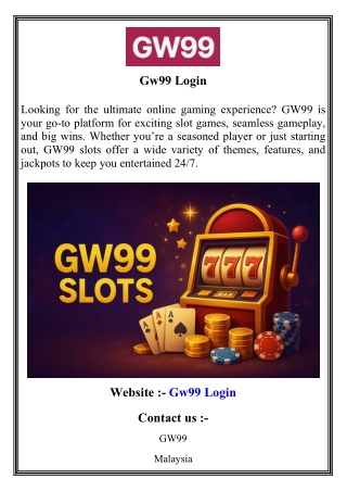 Gw99 Login