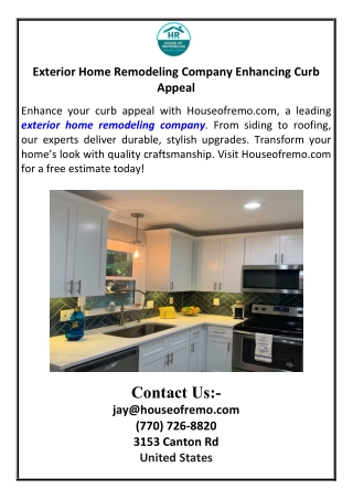 Exterior Home Remodeling Company Enhancing Curb Appeal