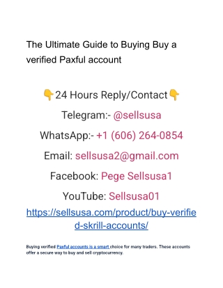 The Ultimate Guide to Buying Buy a verified Paxful account