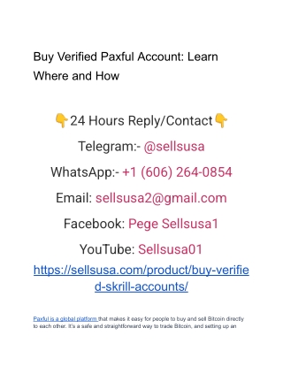 Buy Verified Paxful Account_ Learn Where and How