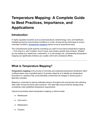 Temperature Mapping_ A Complete Guide to Best Practices, Importance, and Applications