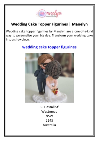 Wedding Cake Topper Figurines  Manelyn
