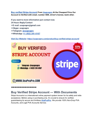 Top 3 Trustable Marketplace to Buy Verified Stripe Account