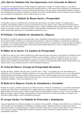 Los S&iacute;mbolos M&aacute;s Poderosos para Atraer Dinero y Abundancia