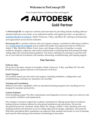 Autodesk Sales in Lebanon