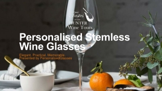 Personalised Stemless Wine Glasses