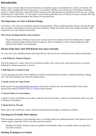 Kitchen Paint Ideas That Will Refresh Your Space Instantly