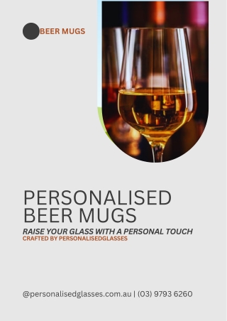 Personalised Beer Mugs-Raise Your Glass with a Personal Touch