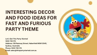 Interesting Decor and Food Ideas for Fast And Furious Party Theme