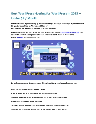 Best WordPress Hosting for WordPress in 2025 Under Dollar 3  Month