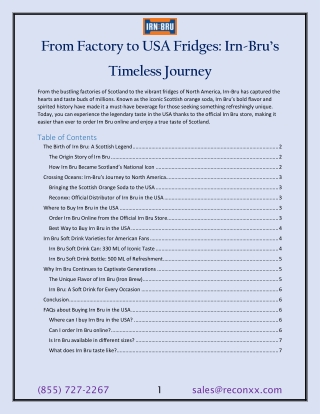 From Factory to USA Fridges Irn-Bru’s Timeless Journey