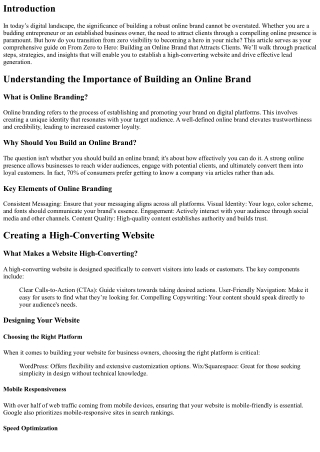 From Zero to Hero: Building an Online Brand that Attracts Clients