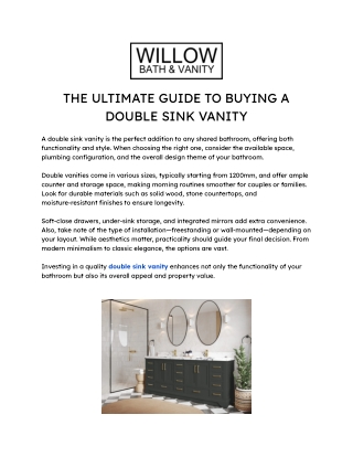 The Ultimate Guide to Buying a Double Sink Vanity