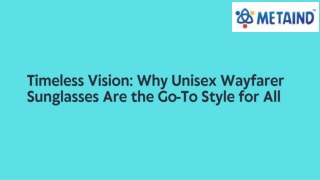 Unisex Wayfarer Sunglasses – Timeless Style for Every Face