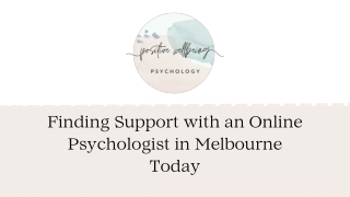 Your Mental Health Matters: Connect with an Online Psychologist in Melbourne