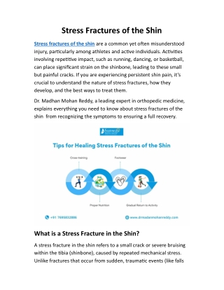 Stress Fractures of the Shin