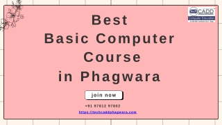 Best Basic Computer Course in Phagwara