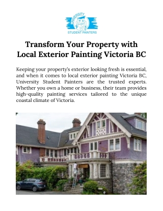 Professional Local Exterior Painting Services in Victoria
