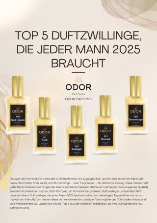 Top 5 Duftzwillinge, die jeder Mann 2025 braucht