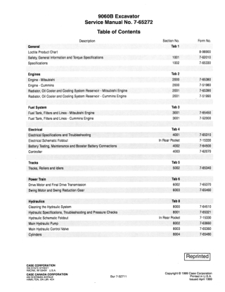 CASE 9060B Excavator Service Repair Manual Instant Download
