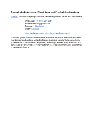 Buying LinkedIn Accounts_ Ethical, Legal, and Practical Considerations