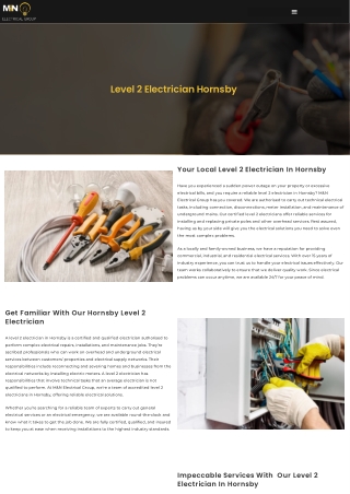 Level 2 Electrician Hornsby