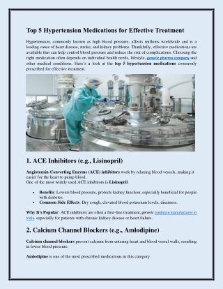 Top Hypertension Drugs at Reasonable price