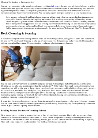 Cleaning Services In Sacramento Region