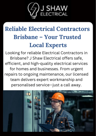 Experienced Electrician Brisbane - Reliable Electrical Services & Inspections