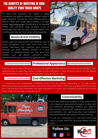 Benefits of Investing in High-Quality Food Truck Wraps