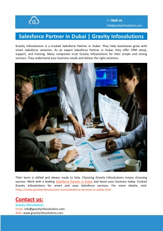 Salesforce Partner in Dubai-Gravity Infosolutions