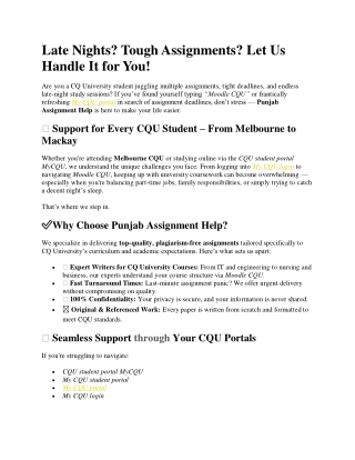 Late Nights? Tough Assignments? Let Us Handle It for You!