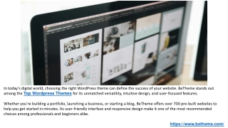Discover BeTheme: Ultimate Website Solution Top Fast & Best Wordpress Themes.PPT