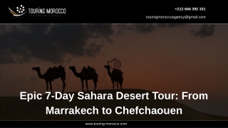 Epic 7-Day Sahara Desert Tour From Marrakech to Chefchaouen
