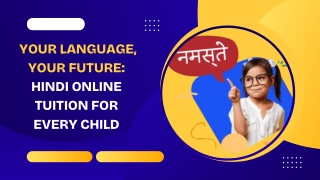 Hindi Online Tuition Classes – Learn with Ease