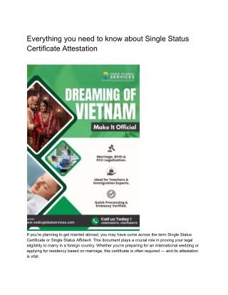 Everything you need to know about Single Status Certificate Attestation