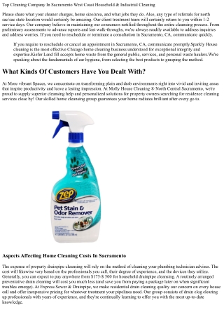 Cleaning Up Services Sacramento County