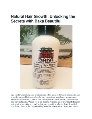 Bakabeauty - Boost Natural Hair Growth with Premium Hair Care Products