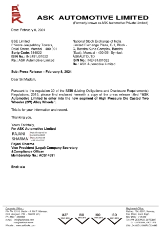 ASK Press Release FEB 2024