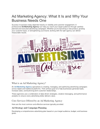 Ad Marketing Agency