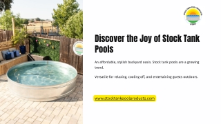 Discover the Joy of Stock Tank Pools